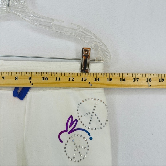 So Jenni Sweatpants Bunny Peace Sign Girls Large White - Picture 4 of 11